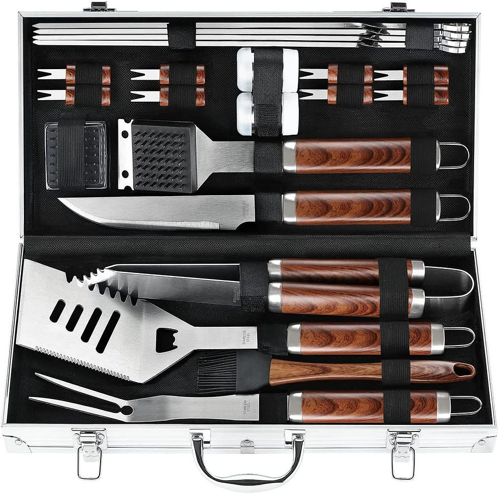 Thumbnail: POLIGO 22PCS Camping Grill Utensils Set for Outdoor Grill Set Stainless Steel G