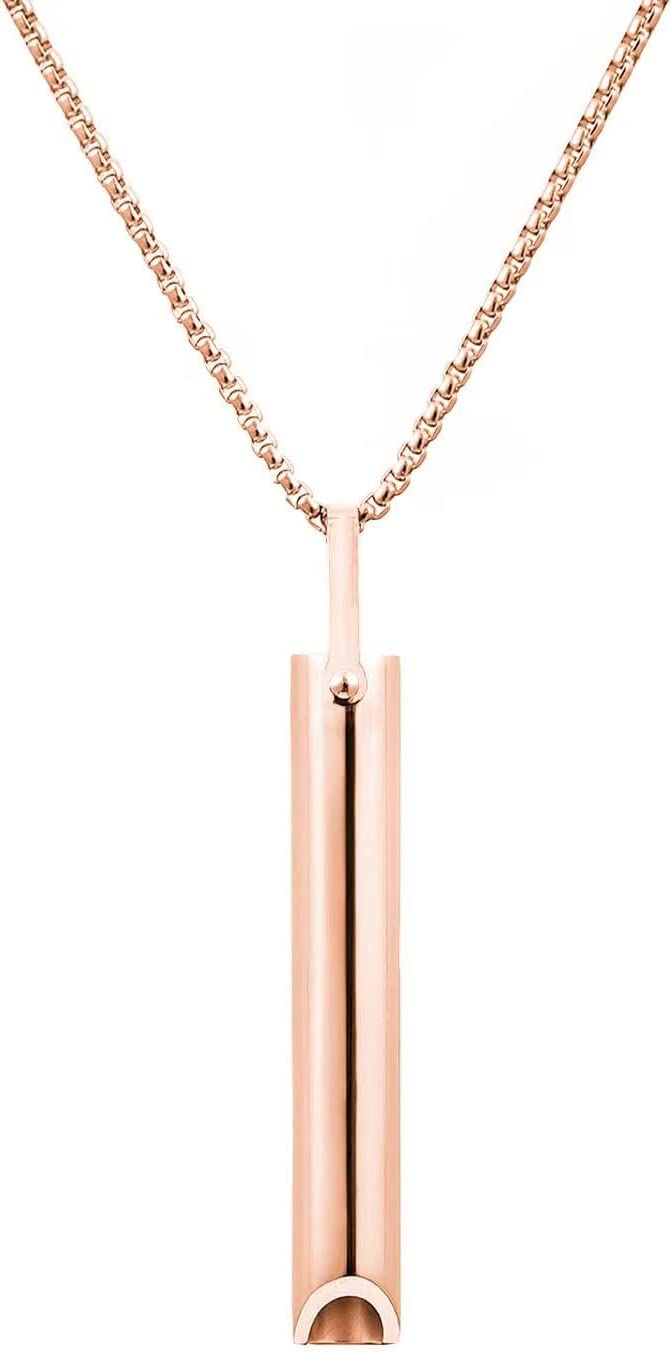 Thumbnail: Stainless Steel Mindful Breathing Necklace, Anxiety Relief Items,Anxiety Neckla