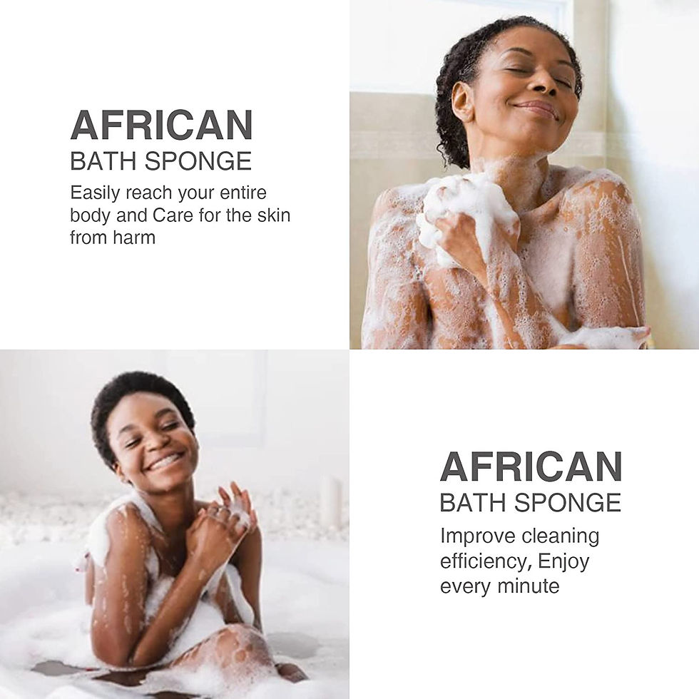 Thumbnail: 3 Pieces African Bath Sponge African Net Long Net Bath Sponge Exfoliating Showe