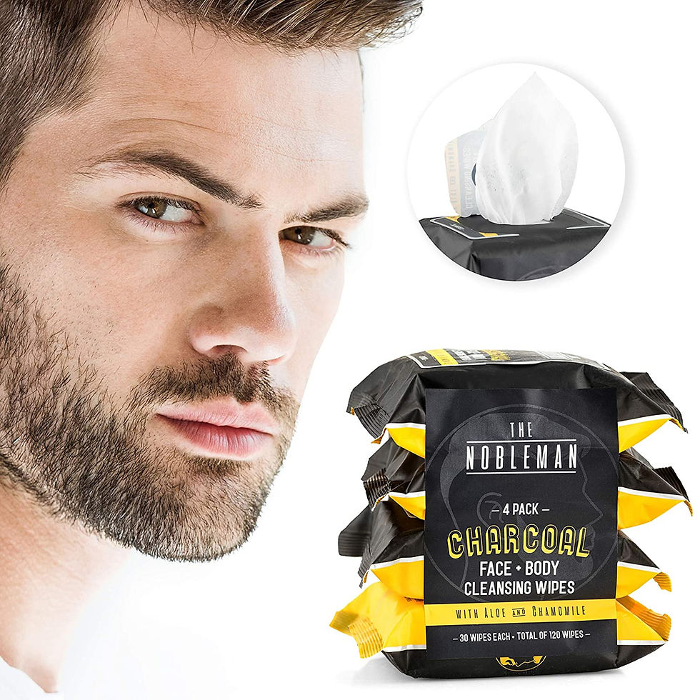 Thumbnail: Men's Charcoal Face + Body Cleansing Wipes - 4 Pack ( 120ct )