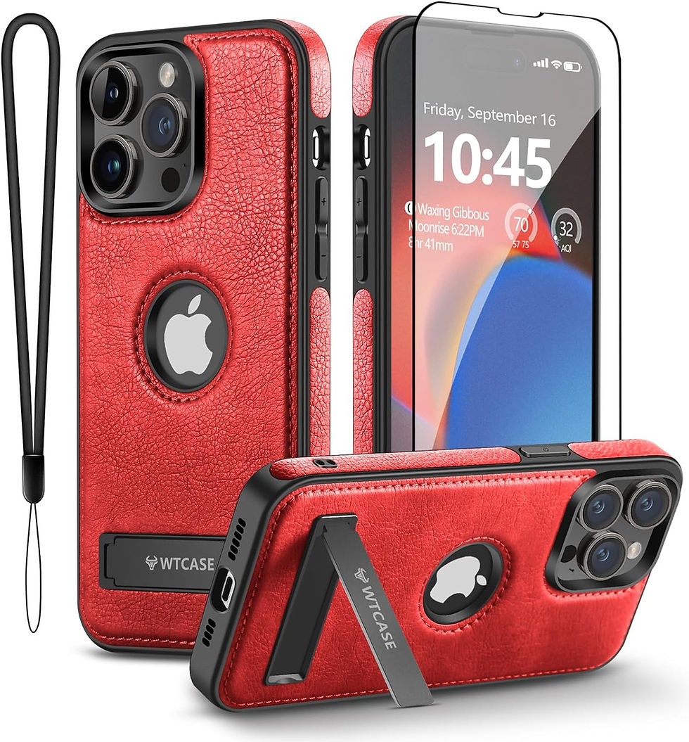 Thumbnail: WTCASE Magnetic for iPhone 15 Pro Leather Case,Built-in Invisible Stand [Compat