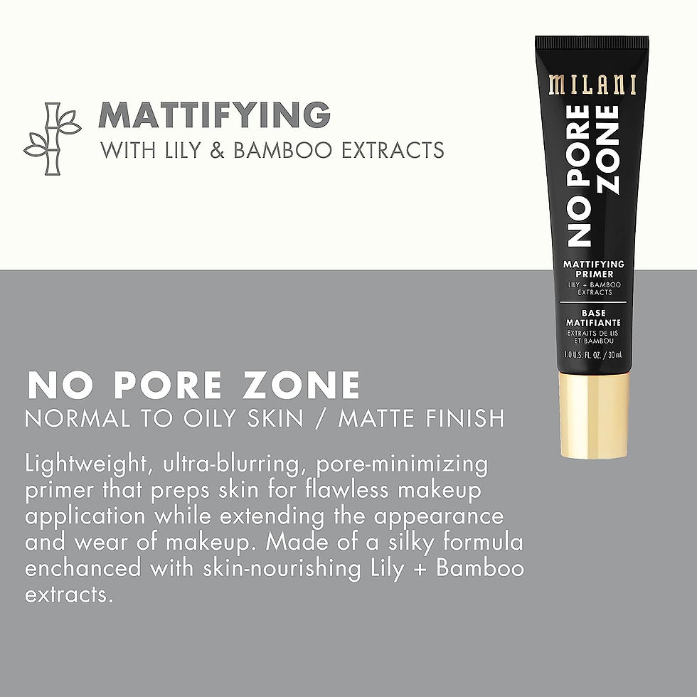 Thumbnail: Milani No Pore Zone Mattifying Primer and Make it Last Charcoal Matte Setting S