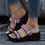 Thumbnail: Dheva-C Sandals for Women Casual Summer,Women's Wedge Platform Slip Two Strap S