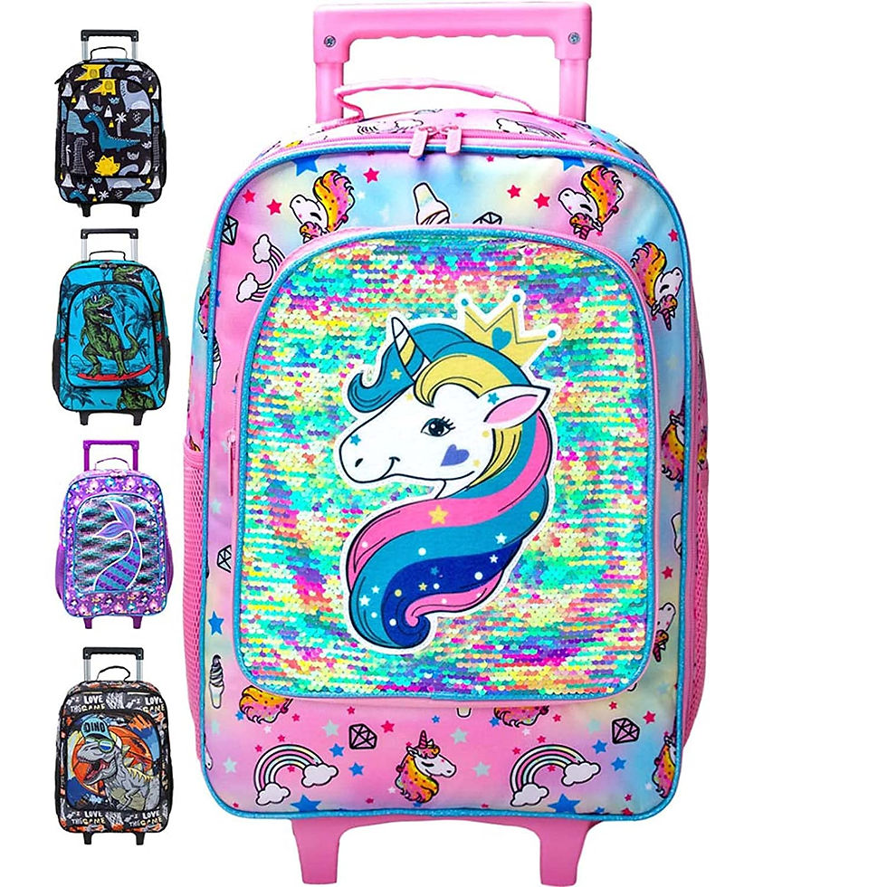 Thumbnail: gxtvo Kids Luggage with Wheels for Girls, Unicorn Rolling carry on Suitcase for