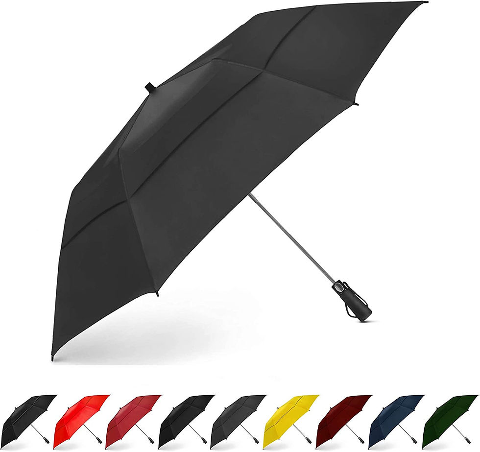 Thumbnail: EEZ-Y Golf Umbrella Large 58 Inch Double Canopy Strong Windproof Heavy Duty & O
