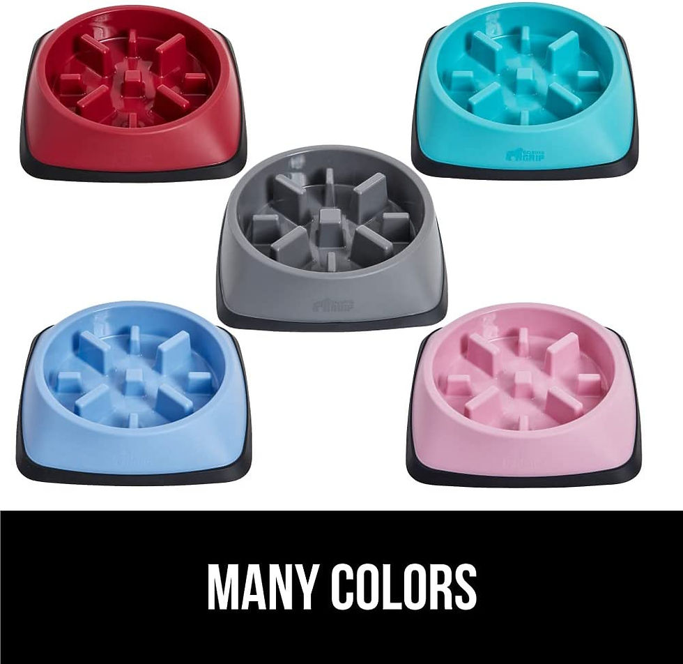 Thumbnail: Gorilla Grip Slip Resistant Slow Feeder Dog Bowl, Slows Down Pets Eating, Preve