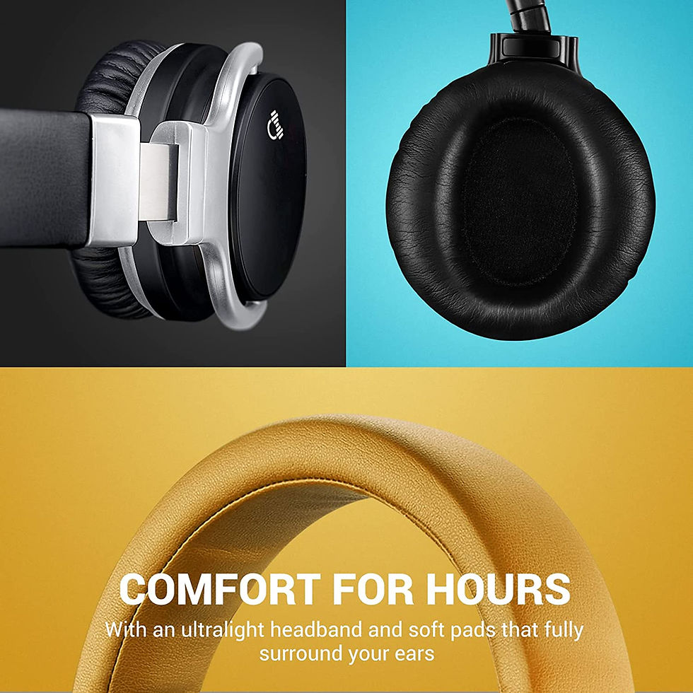 Thumbnail: MOVSSOU E7 Active Noise Cancelling Headphones Bluetooth Headphones Wireless Hea