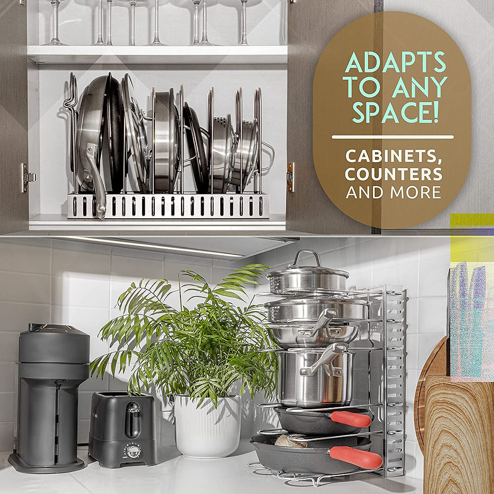 Thumbnail: GeekDigg Pot Rack Organizer, Adjustable Height and Position Pots and Pan Rack, 