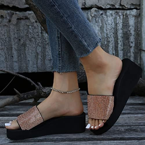 Thumbnail: Dheva-C Sandals for Women Casual Summer,Women's Wedge Platform Slip Two Strap S