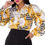 Thumbnail: Blouses & Button-Down Shirts Long Sleeves Colorful Dressy Tops Floral Print Cas