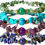 Thumbnail: MILAKOO 7 Chakra Crystal Healing Reiki Stretch Bracelets for Women Tumble Irreg
