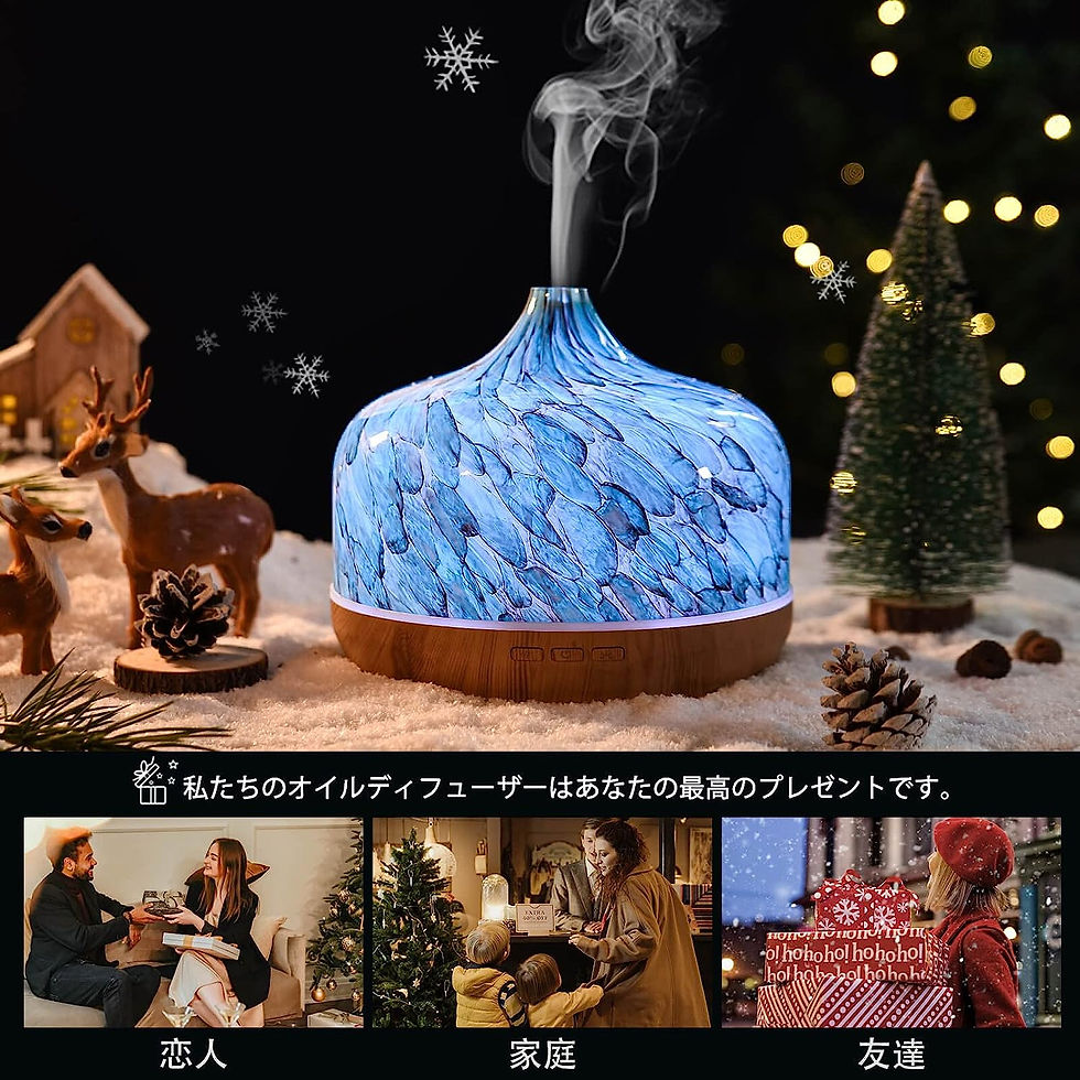 Thumbnail: Porseme 500ml Glass Essential Oil Diffuser Aromatherapy Ultrasonic Cool Mist Hu