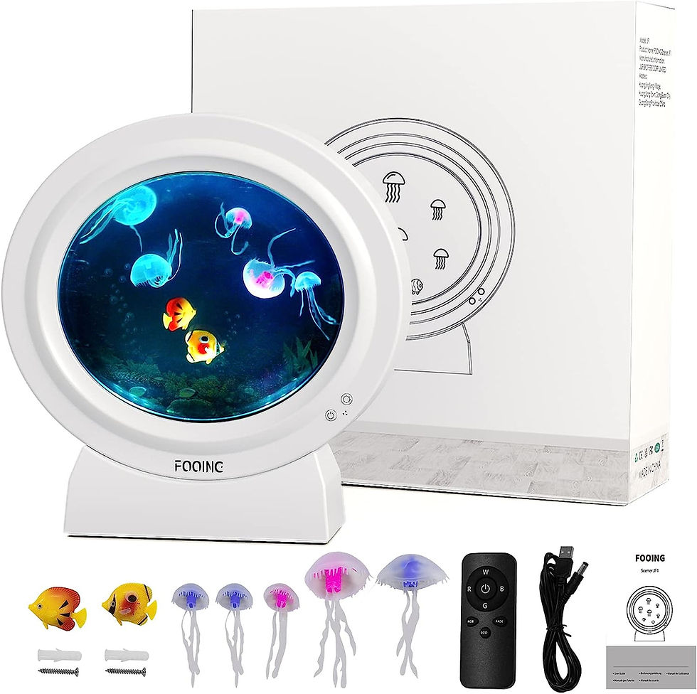Thumbnail: FOOING Jellyfish Lava Lamp, 17 Color Changing Jelly Fish Tank Mood Lamps for Ho