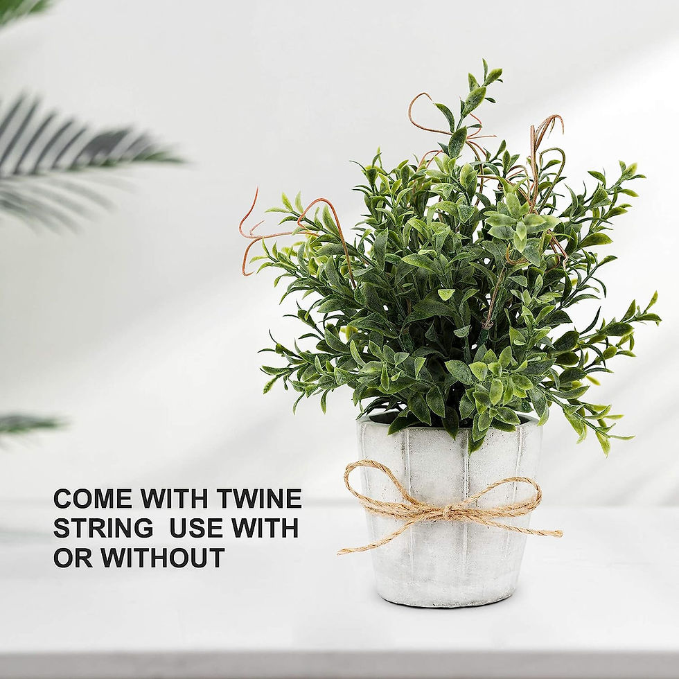 Thumbnail: PENGYEE Artificial Plant, 4Pcs Mini Plants Artificial Potted Set Fake Green Gra
