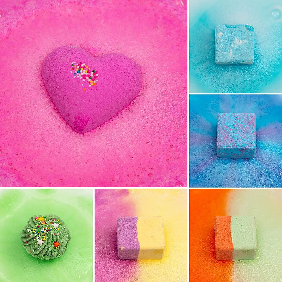 Thumbnail: 10 Bath Bombs for Kids, Bath Bomb Gift Set, Natural Bubble Bathbombs, Shea Butt