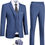 Thumbnail: Amyox Men's Slim Fit 3 Piece Suit Two Button Business Wedding Dress Tux Suit Se