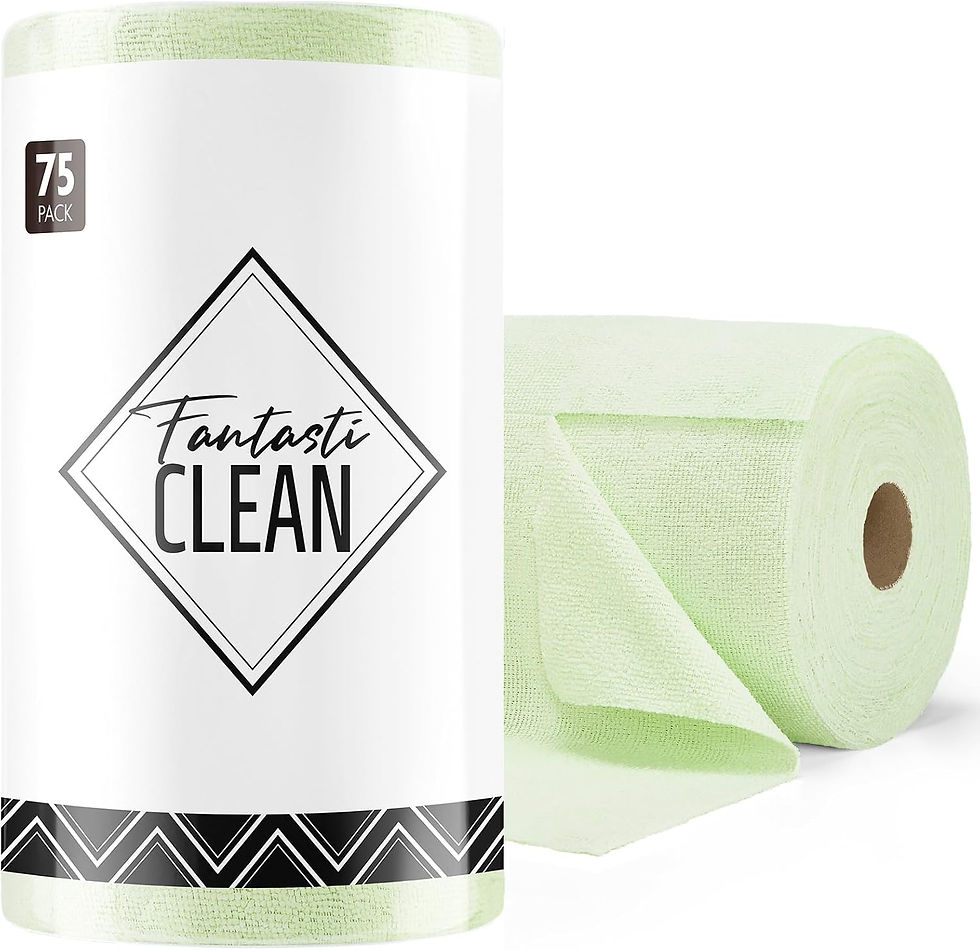 Thumbnail: Fantasticlean Microfiber Cleaning Cloth Roll -75 Pack, Tear Away Microfiber Tow