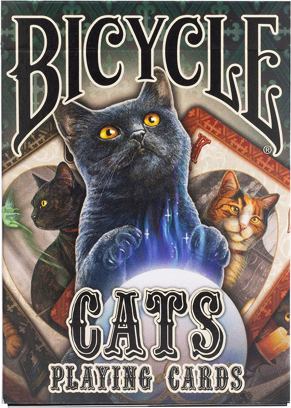 Thumbnail: Bicycle Cats Playing Cards Designed by Lisa Parker, Black