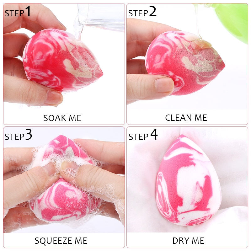 Thumbnail: Makeup Sponge Marbling Water-Drop Shape Foundation Concealer Sponge Mix Powder