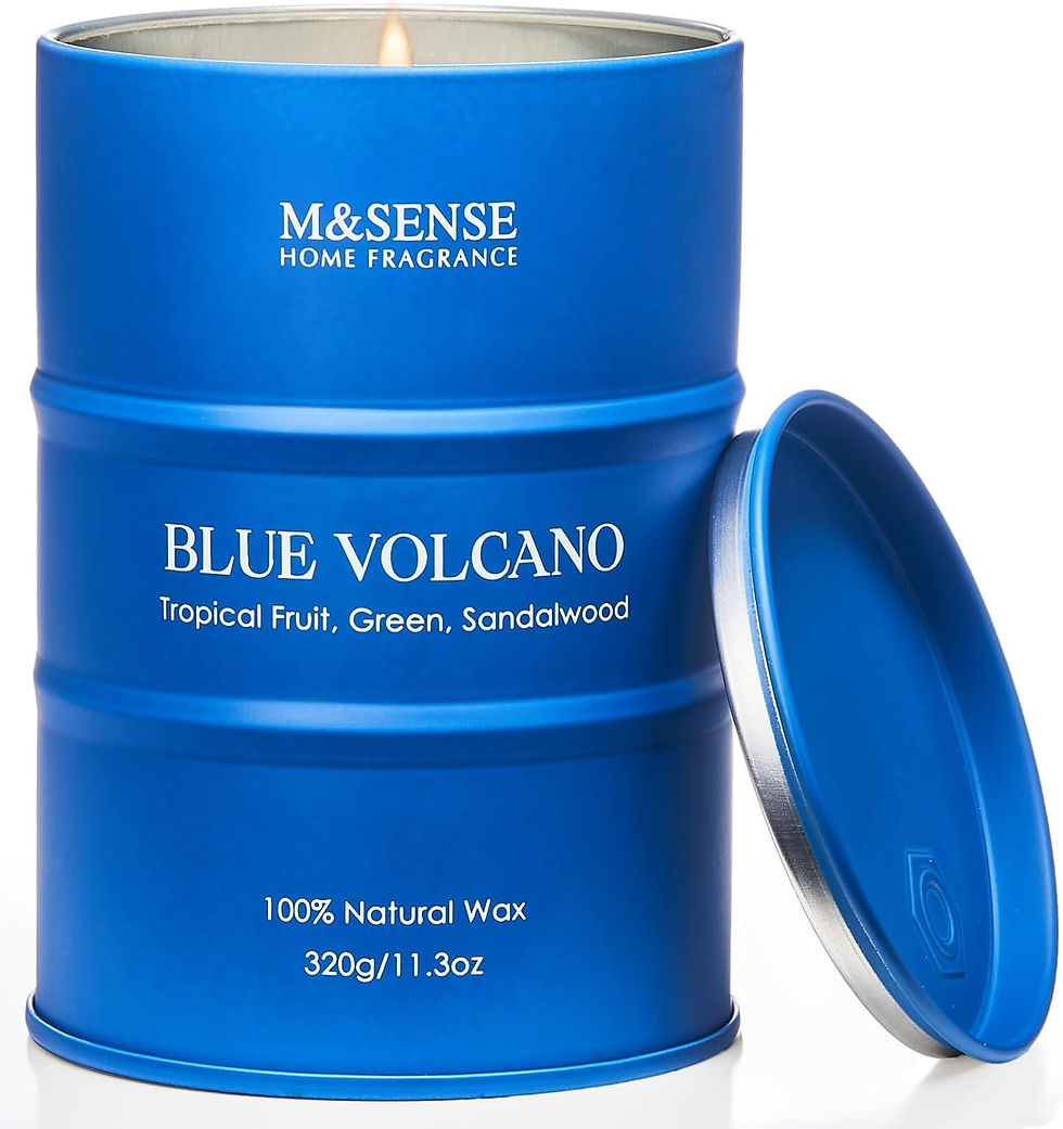 Thumbnail: M&SENSE Wild Rose Large Natural Scented Candle, 120 Hours Long Lasting Soy Cand
