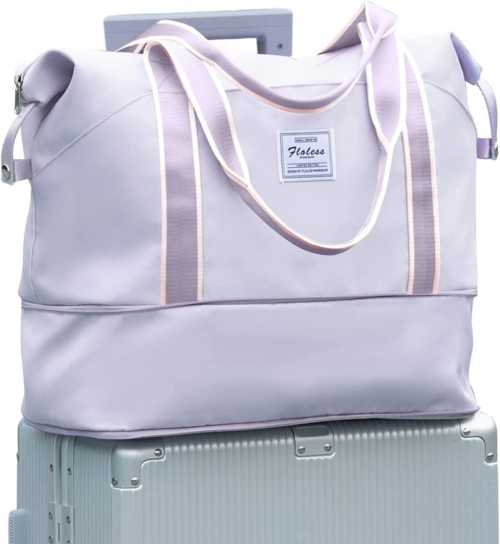 Thumbnail: Large Travel Tote Bag, Waterproof Expandable Duffel Gym Tote Bag,Weekender Carr
