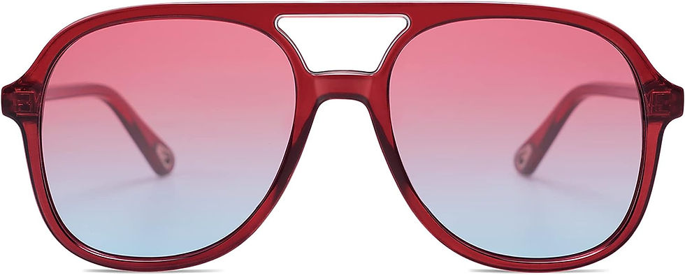 Thumbnail: SOJOS Retro Square Polarized Aviator Sunglasses Womens Mens 70s Vintage Double 
