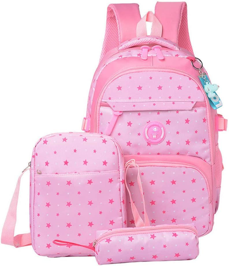 Thumbnail: 3Pcs Star-Print School Backpacks for Girls, Polka Dot School Bags Elementary Bo
