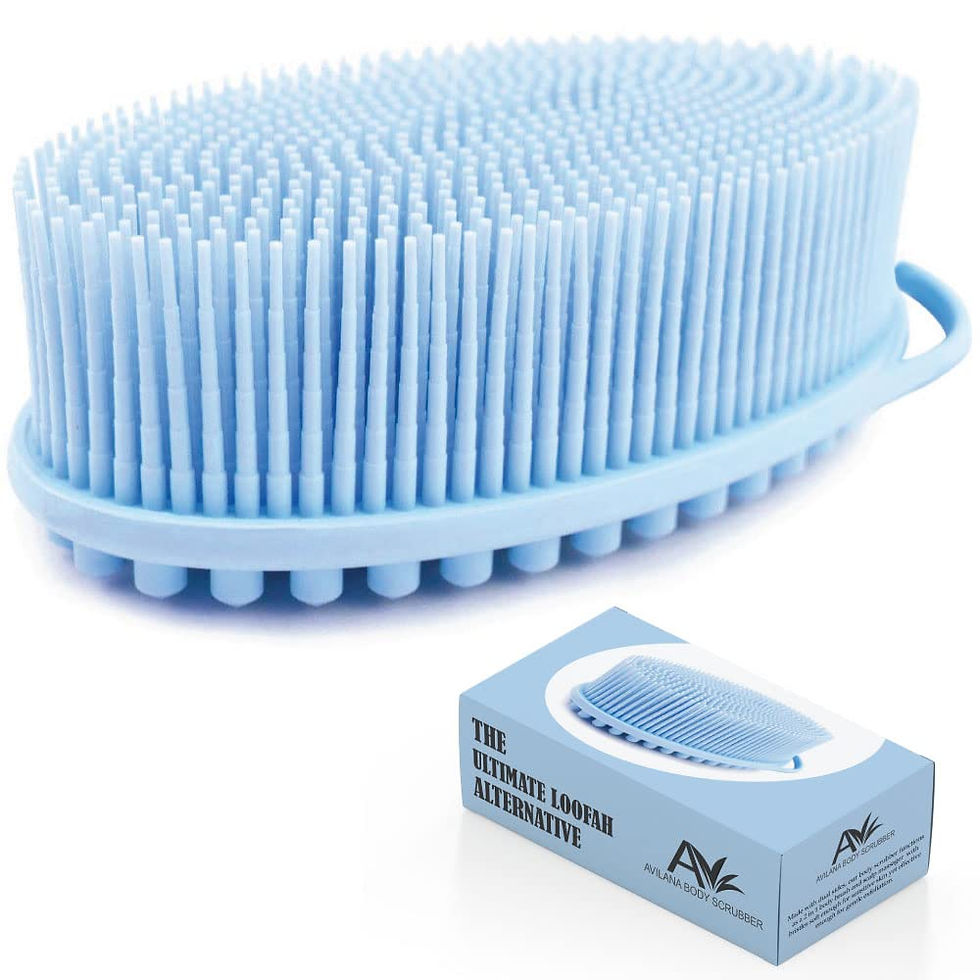 Thumbnail: Avilana Exfoliating Silicone Body Scrubber Easy to Clean, Lathers Well, Long La
