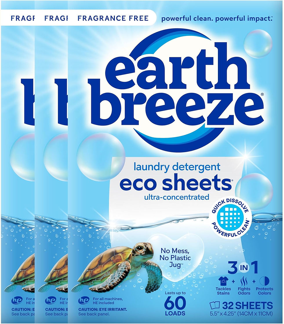 Thumbnail: Earth Breeze Laundry Detergent Sheets Fresh Scent - 60 Loads Eco Liquidless Soa