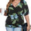 Thumbnail: IN'VOLAND Womens Plus Size Tops V Neck Wrap Short Sleeve Shirts Casual Loose Do
