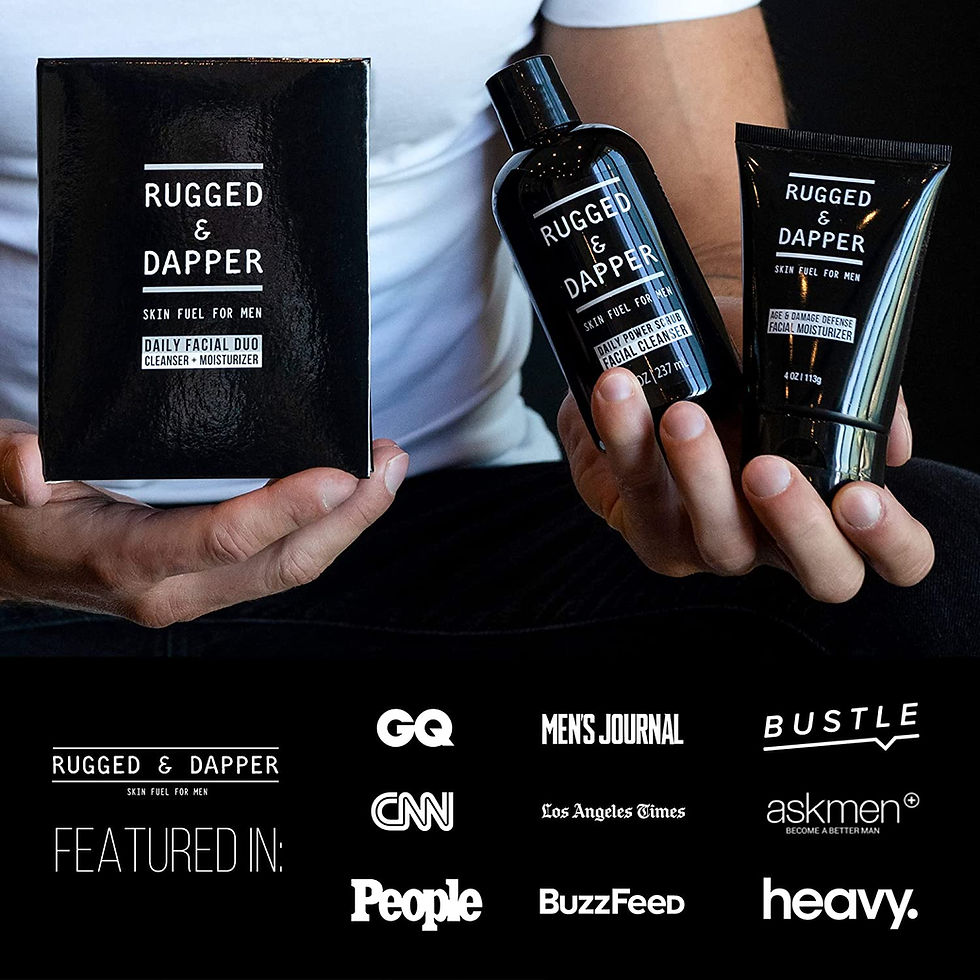 Thumbnail: RUGGED & DAPPER Daily Duo Skincare Set for Men | Includes Age + Damage Defense 