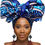 Thumbnail: DOAFRIAFRI Women African Print Head Wrap Dashiki Head Scarf Kente Turban 2 Piec