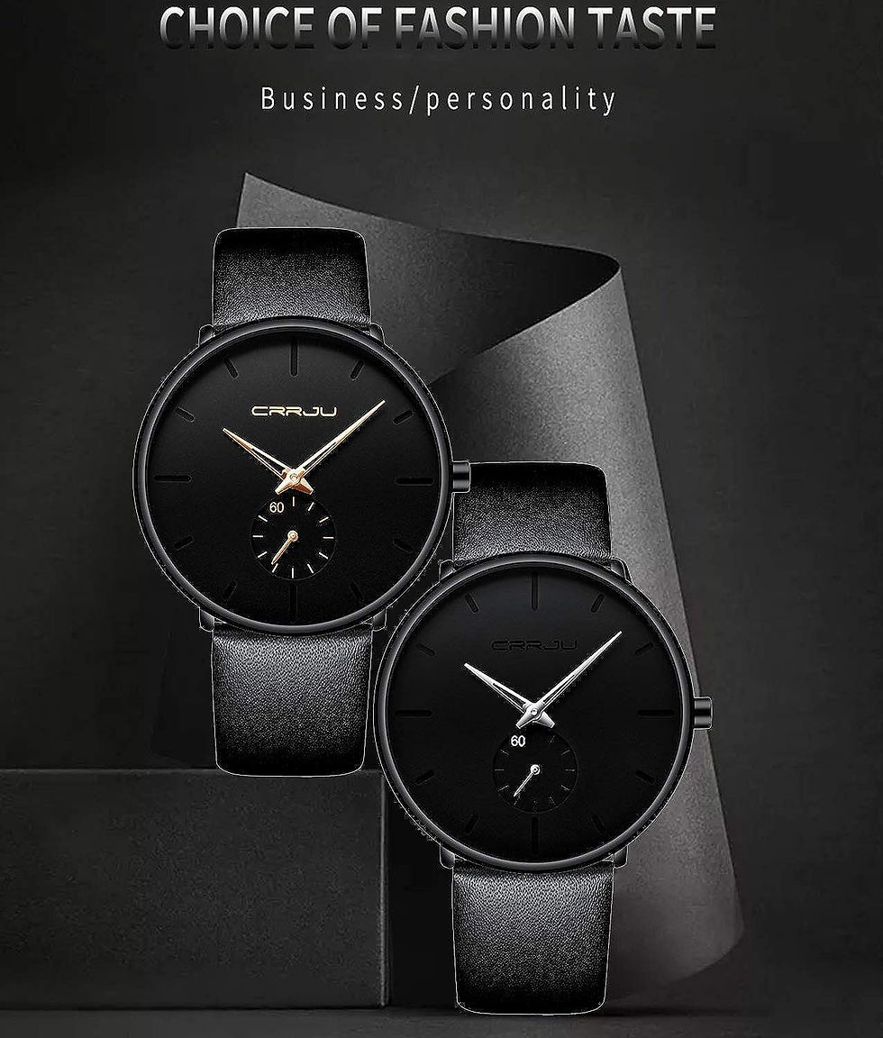 Thumbnail: Mens Watches Ultra-Thin Minimalist Waterproof-Fashion Wrist Watch for Men Unise