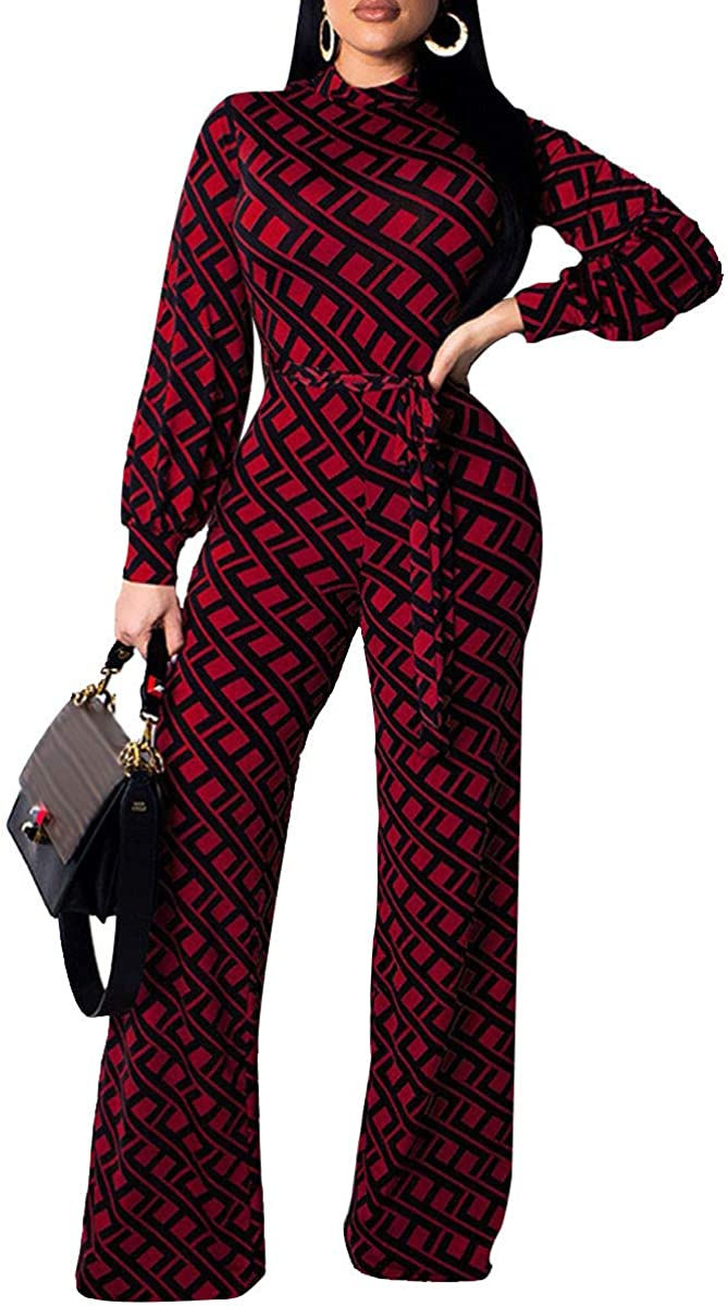 Thumbnail: Women's Sexy Jumpsuits Elegant Long Sleeve Straight Long Pants Clubwear Rompers