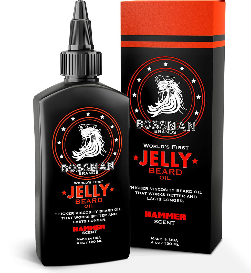 Thumbnail: Bossman Beard Oil Jelly (4oz) - Beard Growth Softener, Moisturizer Lotion Gel w