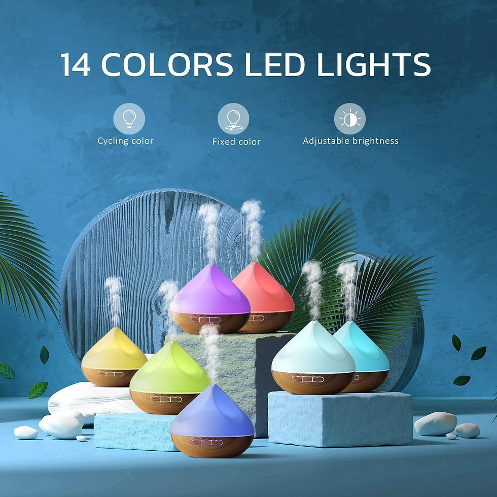 Thumbnail: Essential Oil Diffuser, 500ml Aromatherapy Diffuser with 6 Essential Oils Gift 