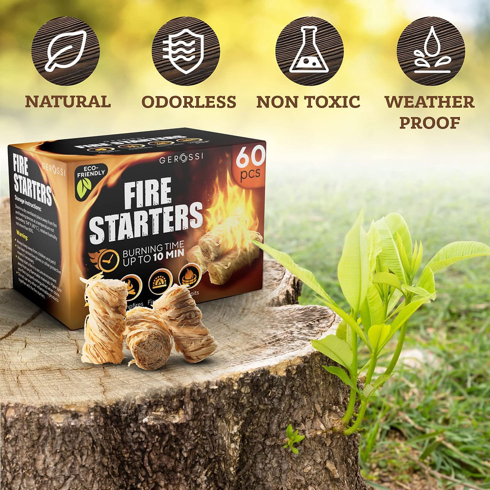 Thumbnail: Fire Starter - Natural Pine Fire Starters for Fireplace, Campfires, Grill, Wood