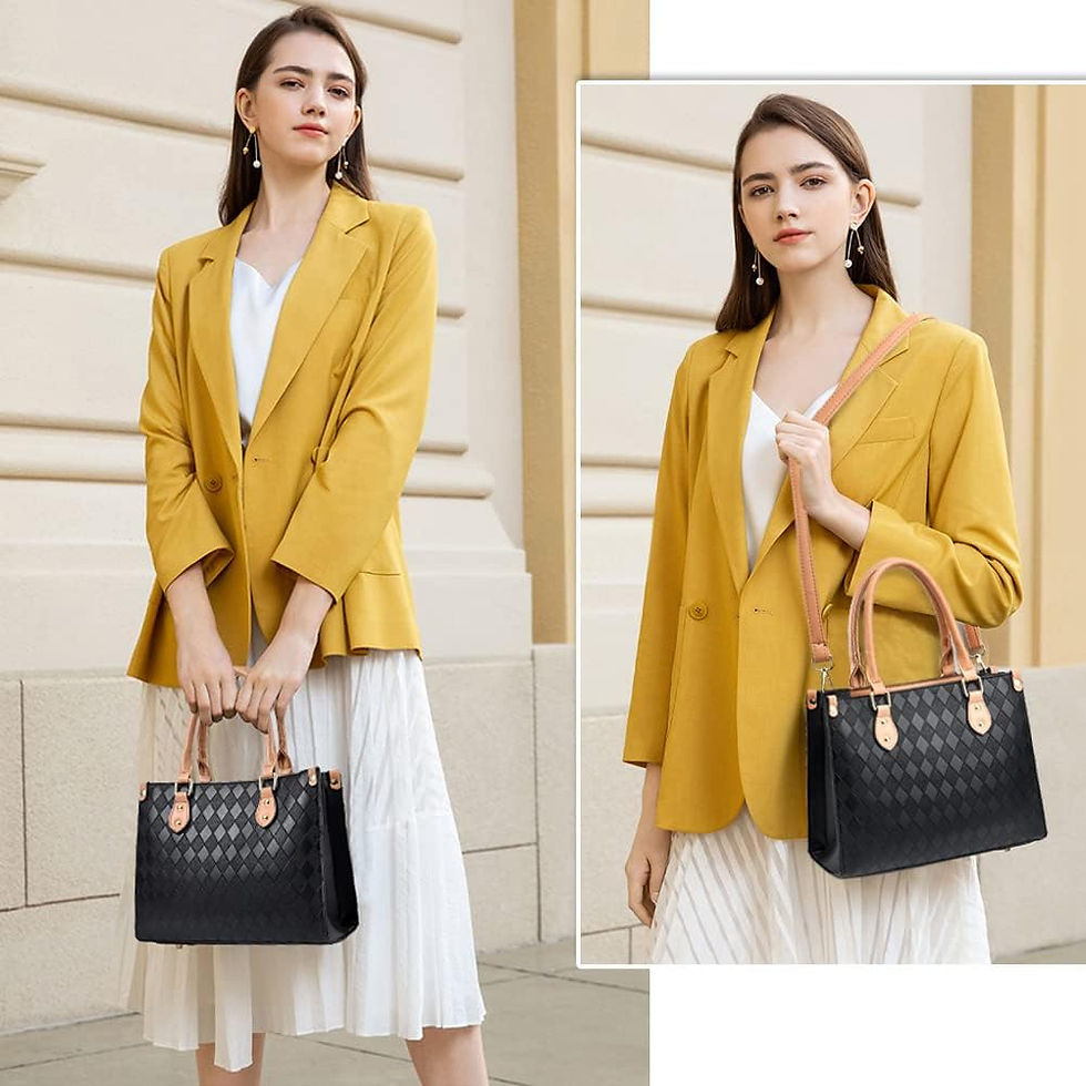 Thumbnail: BAIKELI Purses and Handbags for Women Top Handle Satchel Tote Bag for Ladies Pu