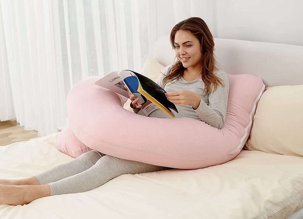 Thumbnail: Momcozy Pregnancy Pillows for Sleeping, U Shaped Full Body Maternity Pillow for