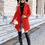 Thumbnail: ELESOL Women Winter Wool Coat Swing Pea Coats Double Breasted Thick Dress Coats