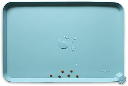 Thumbnail: Hoki Found Silicone Pet Food Mats Tray - Non Slip Pet Dog Cat Bowl Mats Placema
