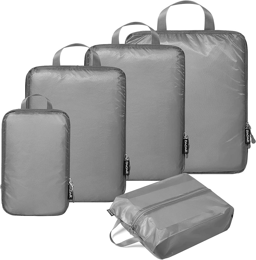 Thumbnail: BAGAIL 4 Set/5 Set/6 Set Compression Packing Cubes Travel Accessories Expandabl
