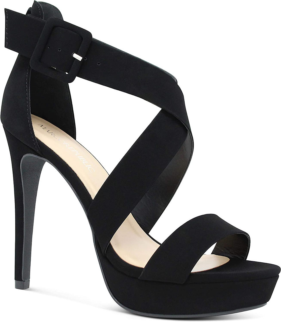 Thumbnail: MARCOREPUBLIC Saigon Women's High Platform Ankle Strap High Heels Stiletto Dres