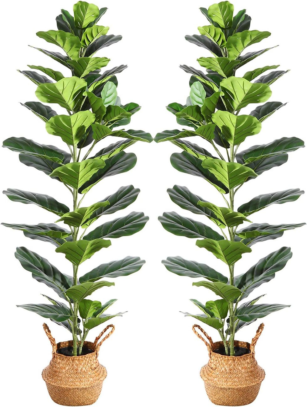 Thumbnail: Ferrgoal Artificial Fiddle Leaf Fig Plants 57 Inch Fake Ficus Lyrata Tree with 