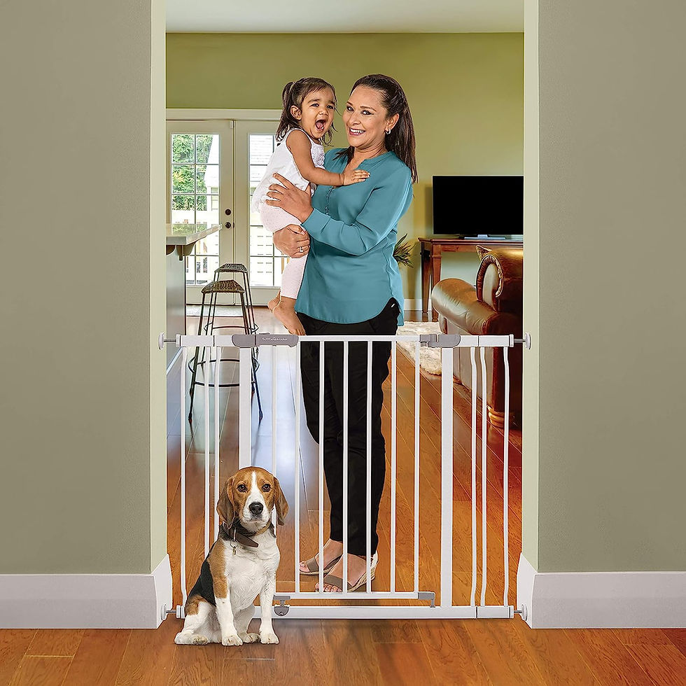 Thumbnail: Little Chicks Winston Pressure Mounted Baby Safety Gate with Stay Open Feature,
