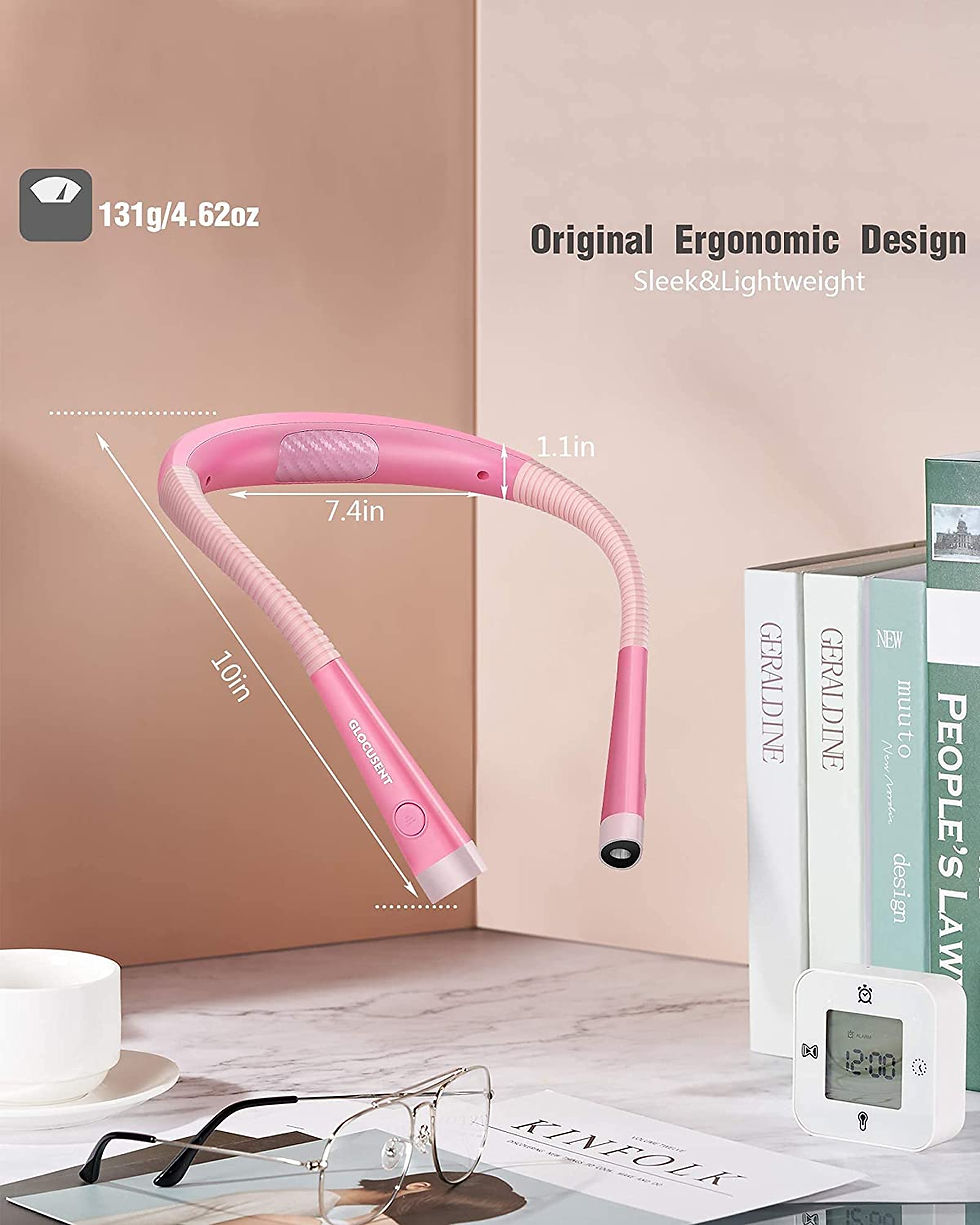 Thumbnail: Glocusent LED Neck Reading Light, Book Light for Reading in Bed, 3 Colors, 6 Br