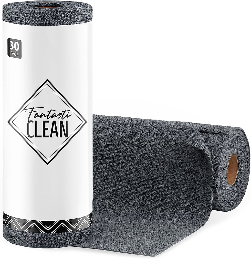 Thumbnail: Fantasticlean Microfiber Cleaning Cloth Roll -75 Pack, Tear Away Microfiber Tow