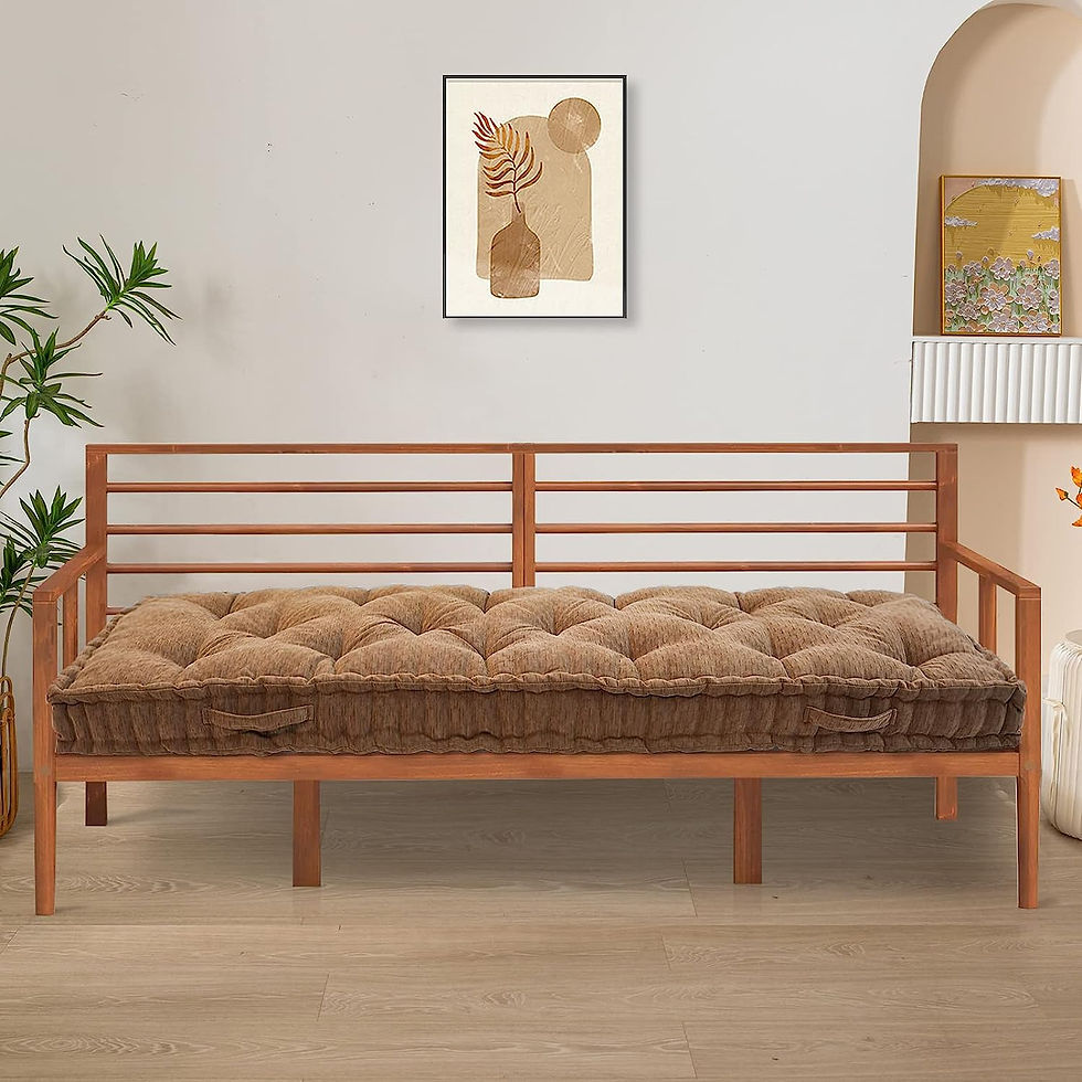 Thumbnail: HIGOGOGO Extra Large Floor Pillow, Square Tufted Floor Cushion with Frilled Edg