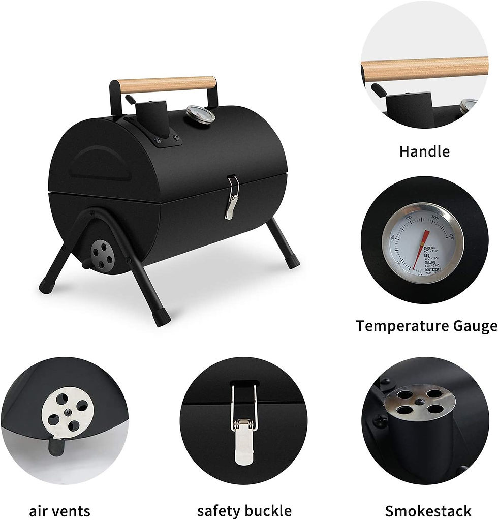 Thumbnail: JJ JUJIN Portable Charcoal Grill Mini BBQ Grill for Outdoor Cooking, Camping an