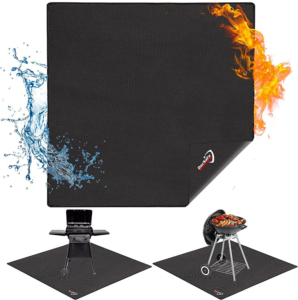Thumbnail: 65X42 Inches Under Grill Mat,DocSafe 4 Layers Fire Pit Mat Fireproof Mat Fire P